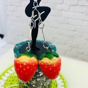 Restocked! Hand Crafted - Strawberry Dangles